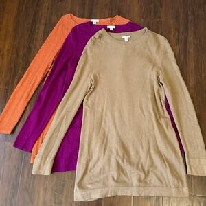 J.JILL Tunic Sweater Pullover Textured Knit Minimalist Lots of 3